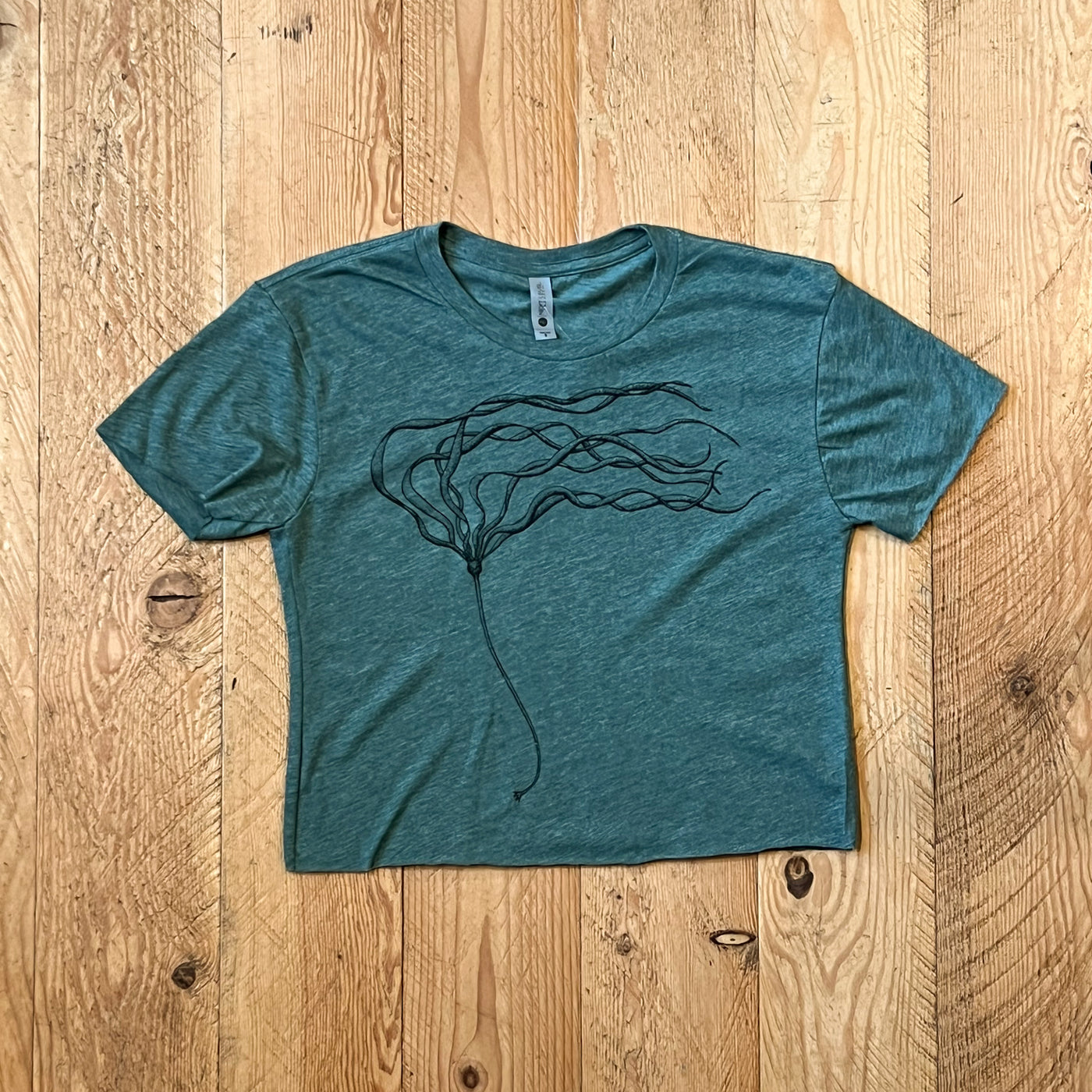 Bull Kelp - Womens Festival Crop T-Shirt (Pine)