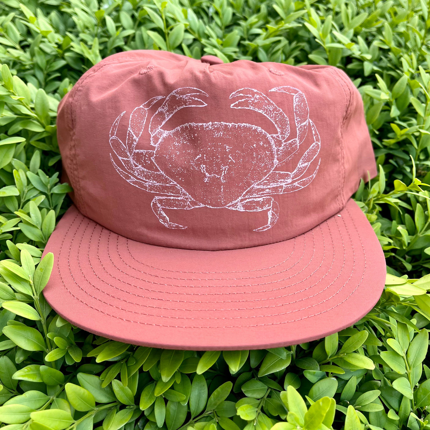 Crab - Nylon Surf Hat (Clay) Hat Print Station (Hats) 