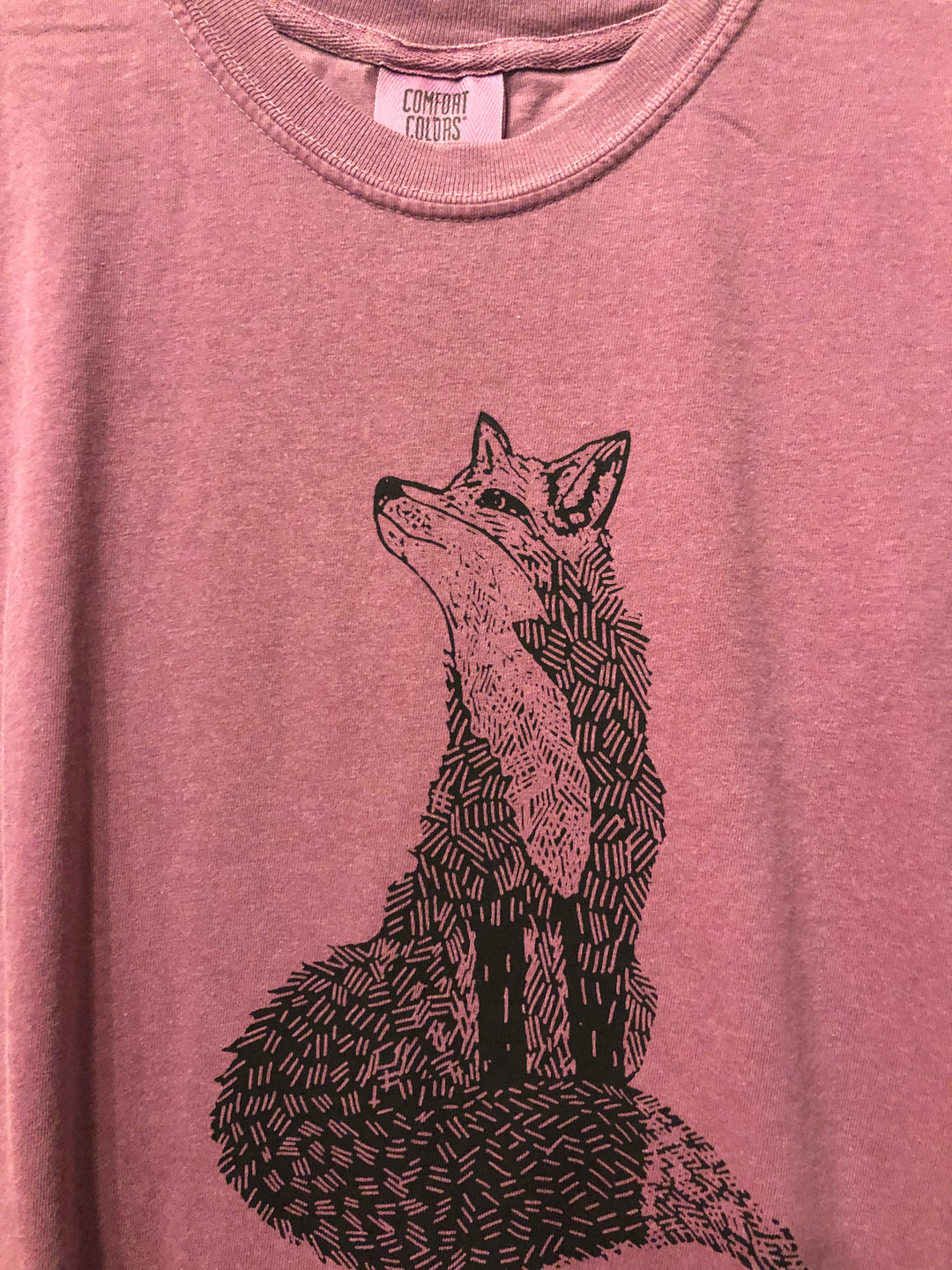 Fox - Unisex Cotton Garment Dyed T-Shirt (Berry) Unisex_Printed Comfort Colors