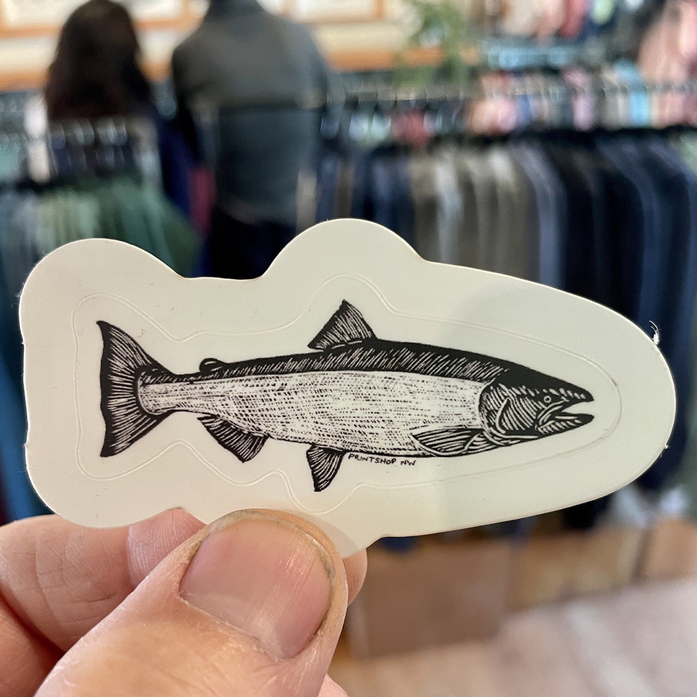 Sticker - Mini Salmon Sticker Printshop Northwest 