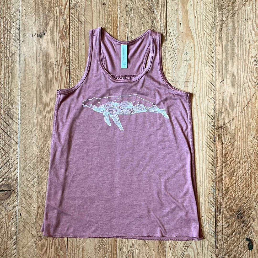 Ocean Humpback - Youth Triblend Racerback Tank (Mauve)