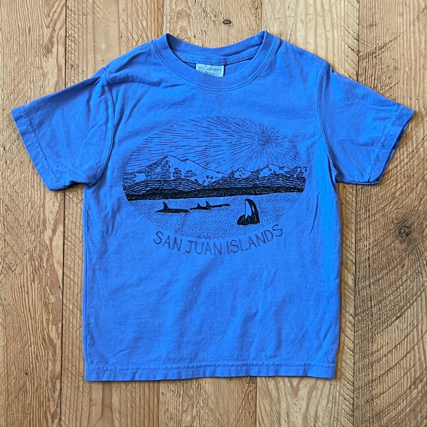 Mt. Baker - Youth Cotton Garment Dyed T-Shirt (DEEP FORTE)