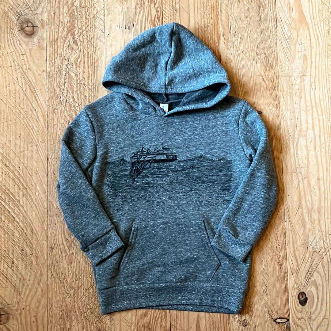 Kraken - Toddler Triblend Fleece Hoodie (Vintage Grey)