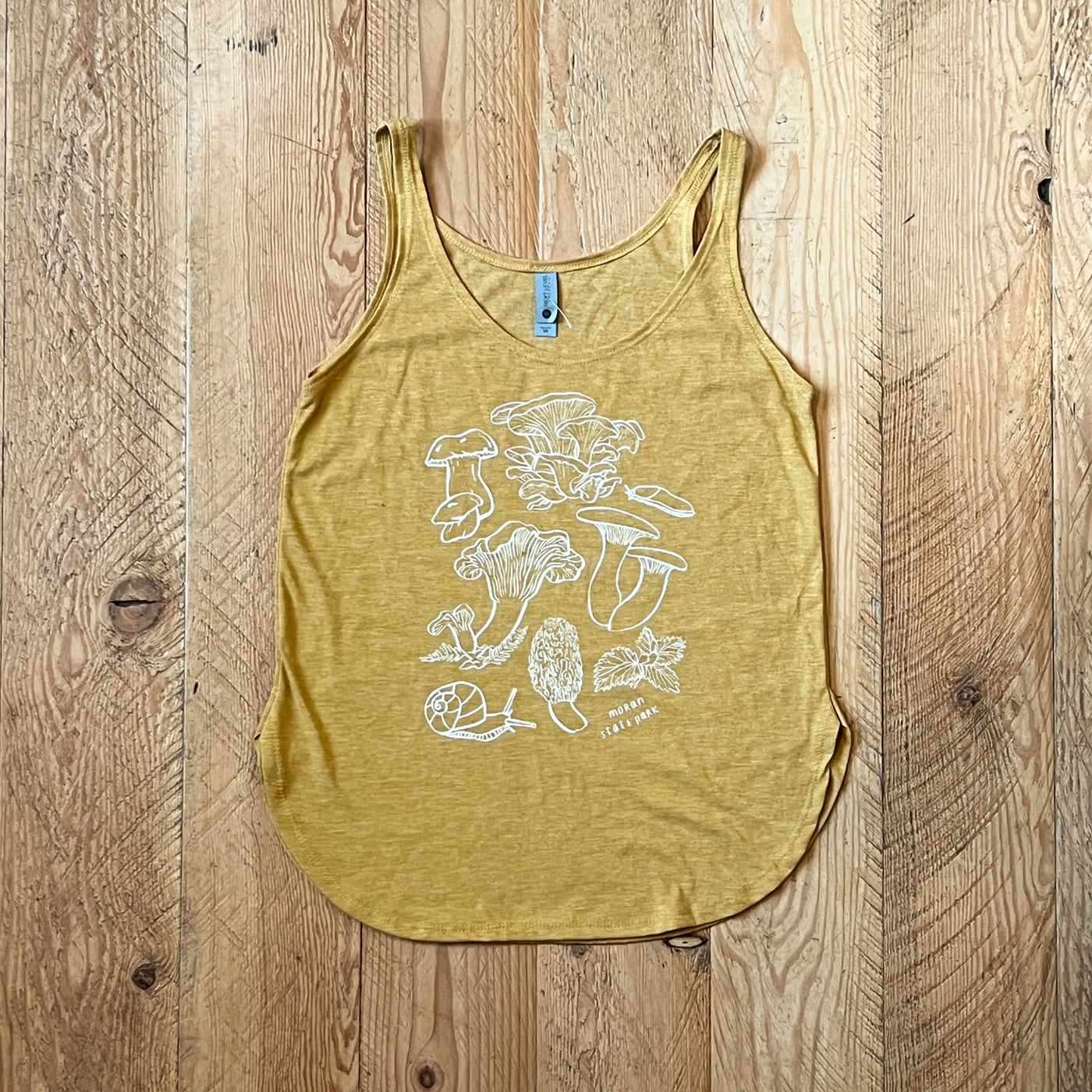 Forest Mushrooms - Womens Festival Tank Top (Antique Gold)