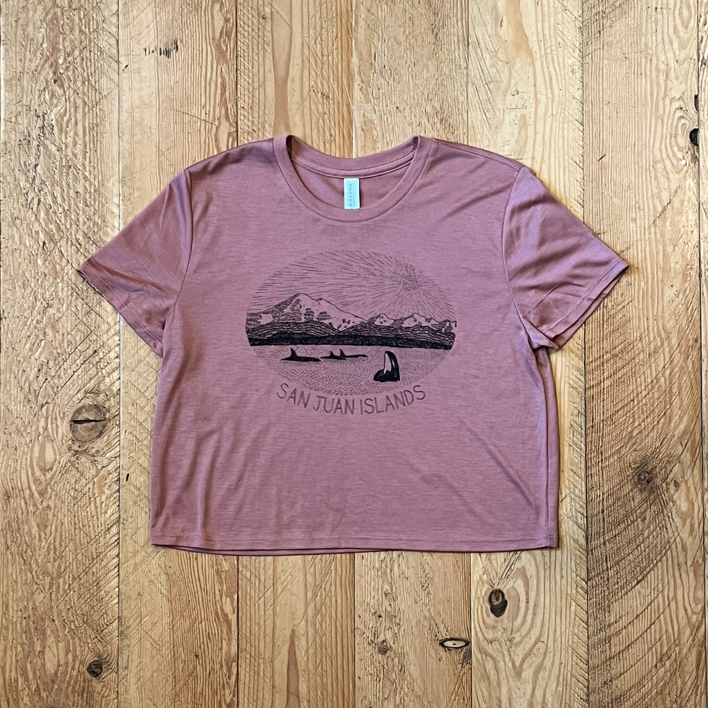 Mt. Baker - Womens Flowy Cropped T-Shirt (Mauve)