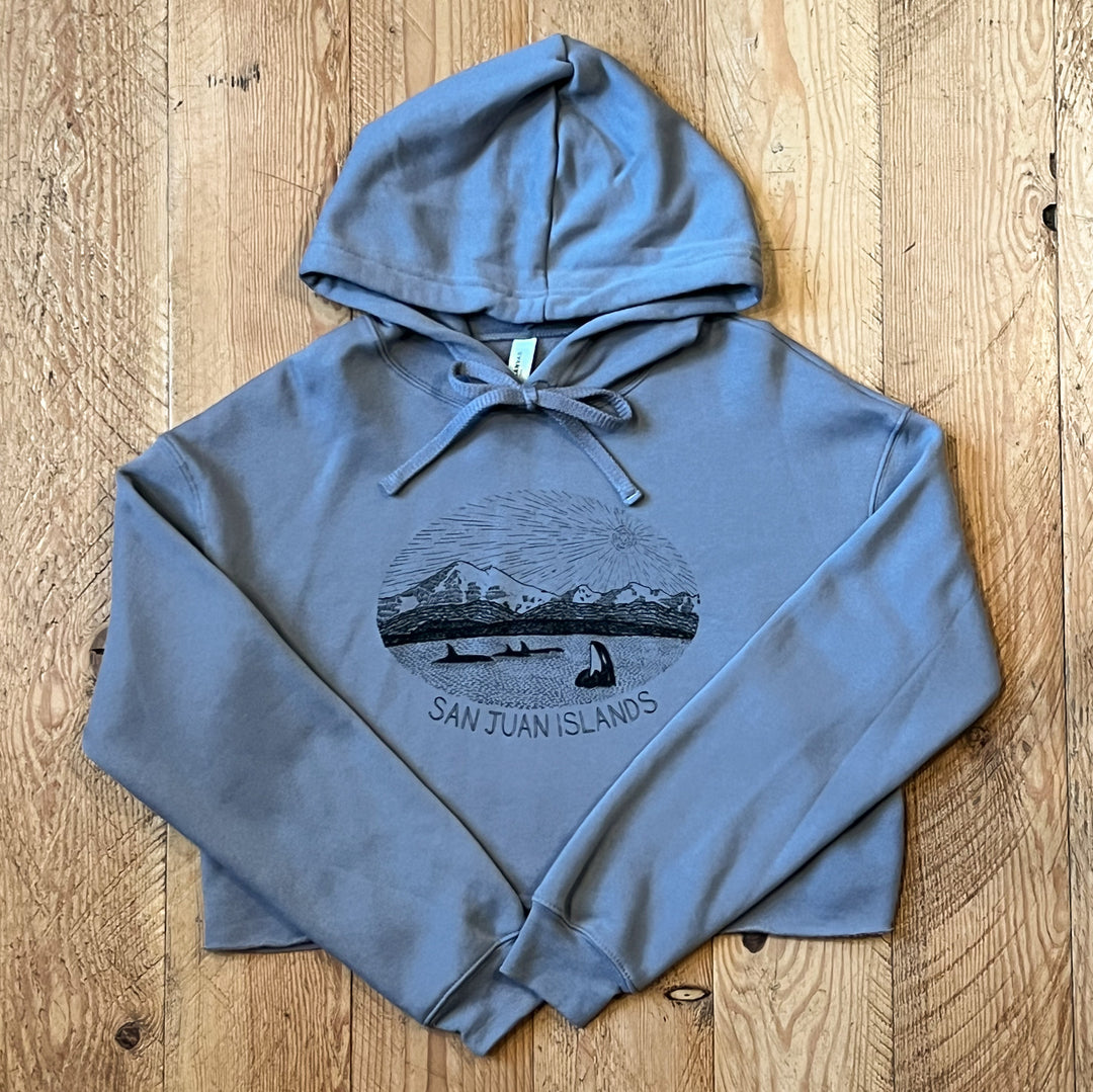 Mt. Baker - Women's Cropped Fleece Hoodie (Storm)