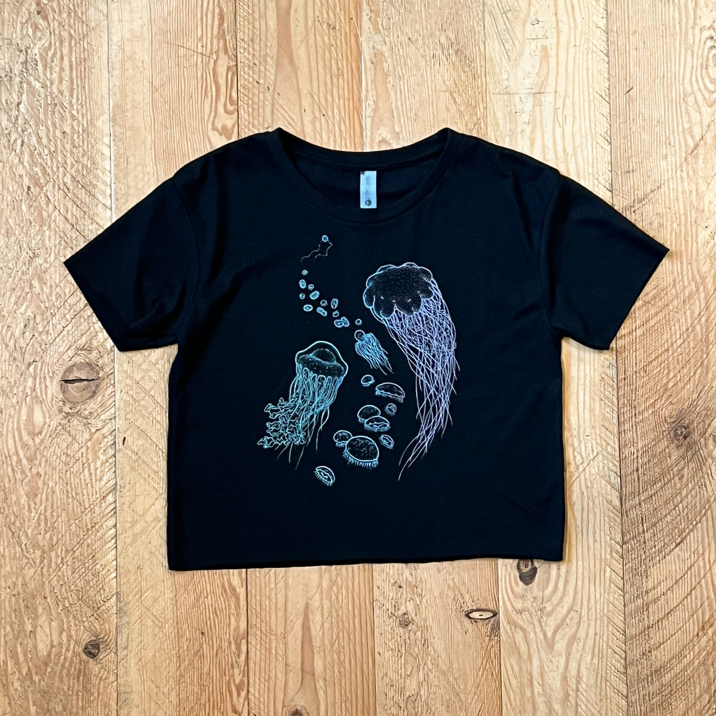 Jellies - Womens Festival Crop T-Shirt (Black)