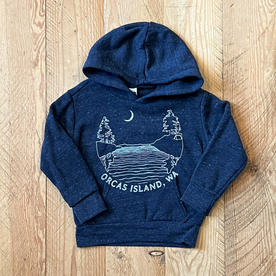 Islands at Night - Toddler Triblend Fleece Hoodie (Navy)