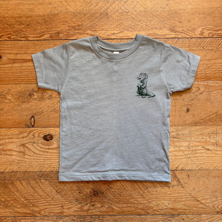Otters Pocket - Toddler Triblend T-Shirt (Hthr Stone)