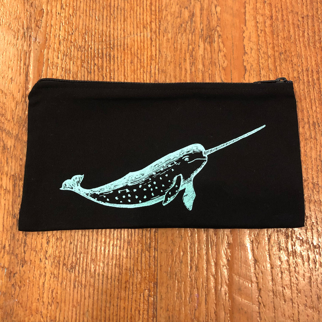 Narwhal - Zip Pouch (Black) Bag Royal Apparel Printed (Bag) 