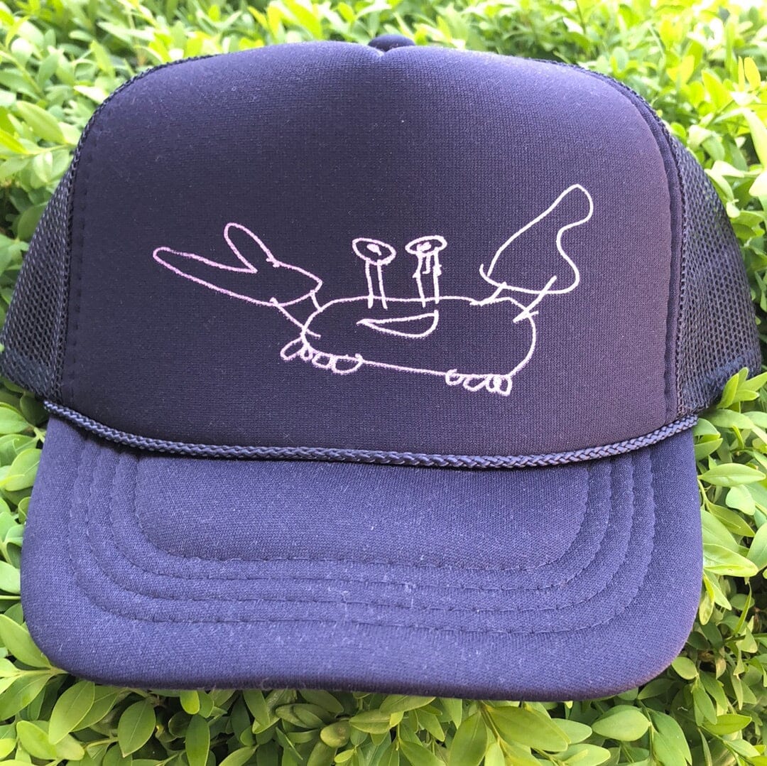 Kid Crab - Youth Trucker Hat (Navy) Hat Print Station (Hats) 