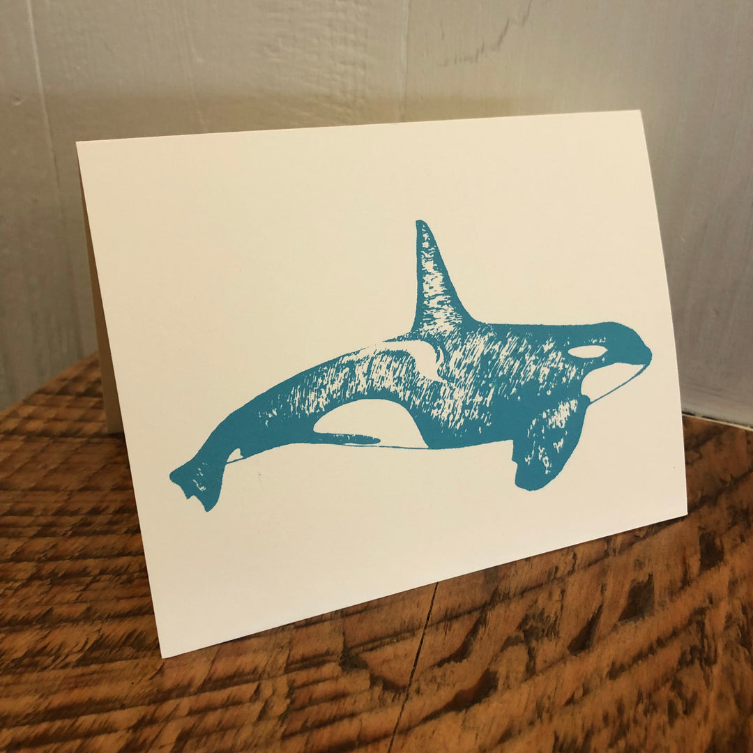 Orca whale - Notecard Card Printshop Northwest 