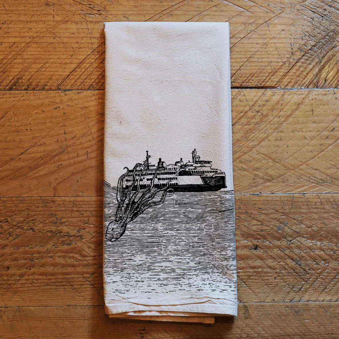 Kraken - Natural Tea Towel