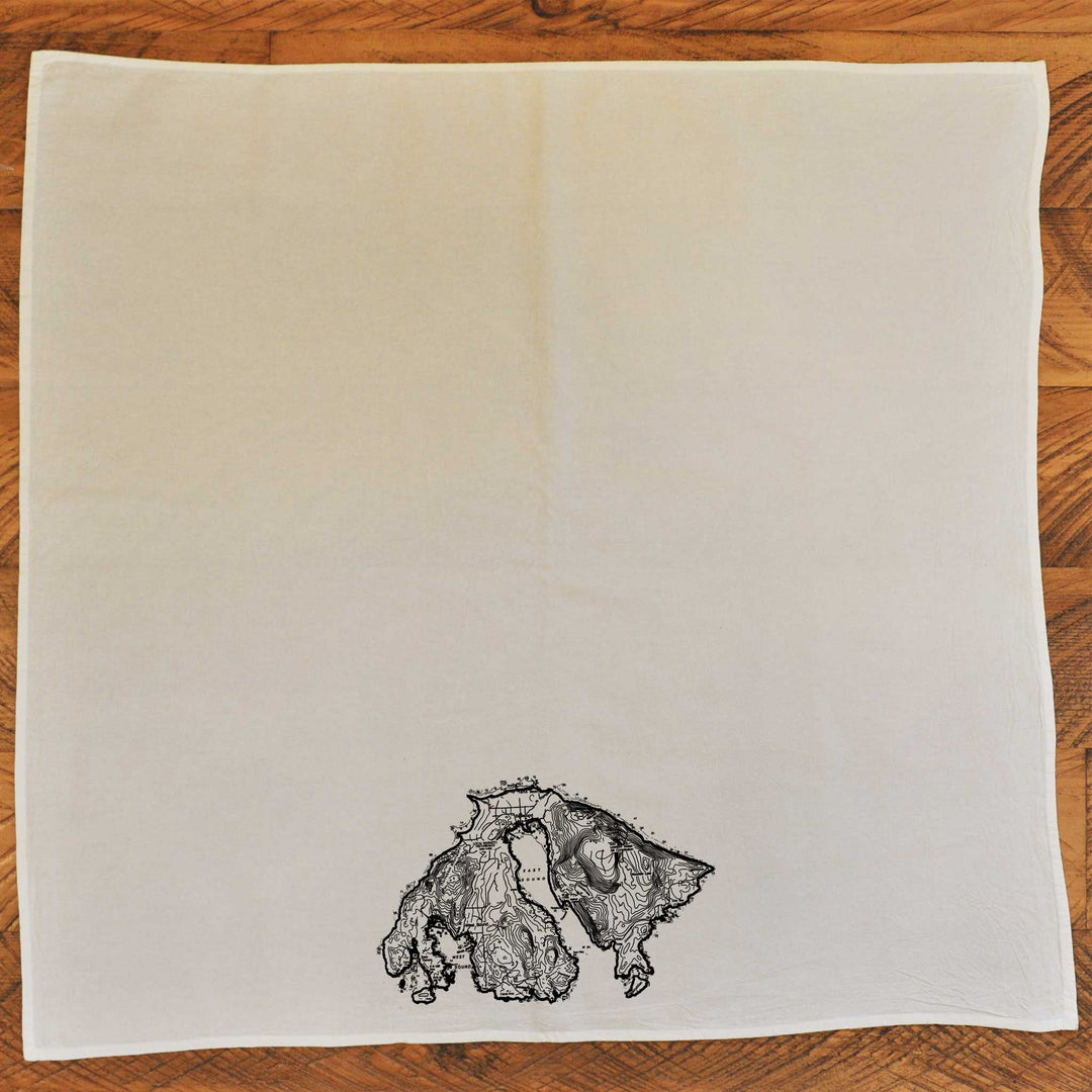 Orcas Island Topo - Natural Tea Towel