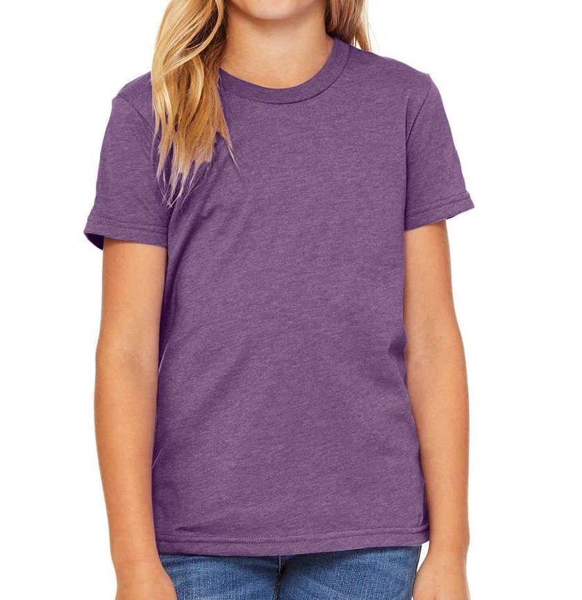 Youth Jersey T-shirt (Heather Purple) Youth AlphaBroder 