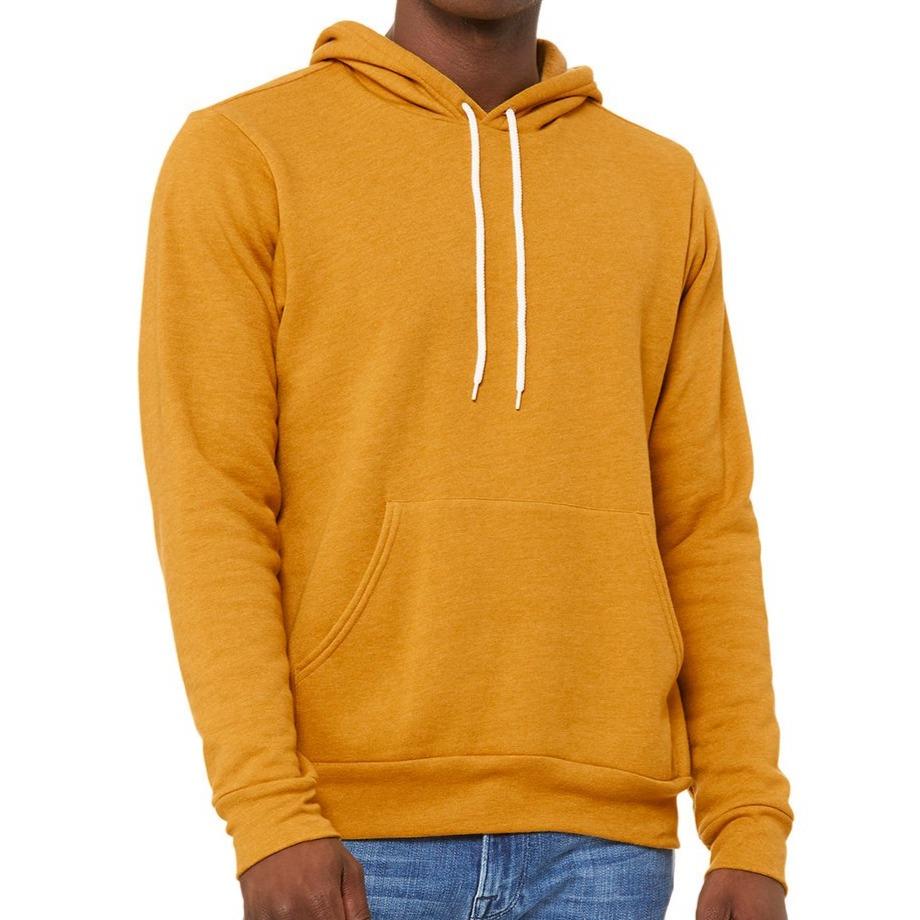 Unisex 50/50 Fleece Hoodie (Heather Mustard) Unisex_Hoodie AlphaBroder 