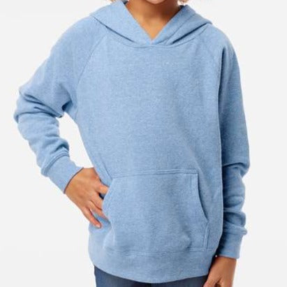 Youth 50/50 Raglan Hoodie (Pacific) Youth_Printed Independent Trading Co. 