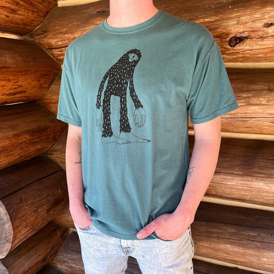 Bigfoot - Unisex Cotton Garment Dyed T-Shirt (Cactus) Unisex_Printed ComfortWash 