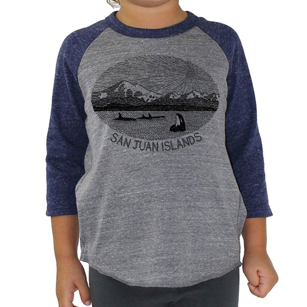 Mt. Baker - Kids triblend baseball tee (Grey/Navy) Sweatshirt Andrew