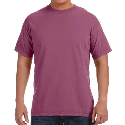 Unisex Cotton Garment Dyed T-Shirt (Berry) Unisex_Shirt Warehouse 