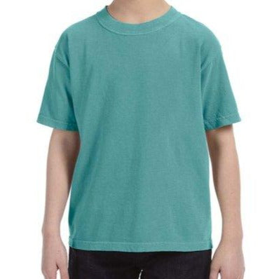 Youth Cotton Garment Dyed T-Shirt (Seafoam) Shirt AlphaBroder 