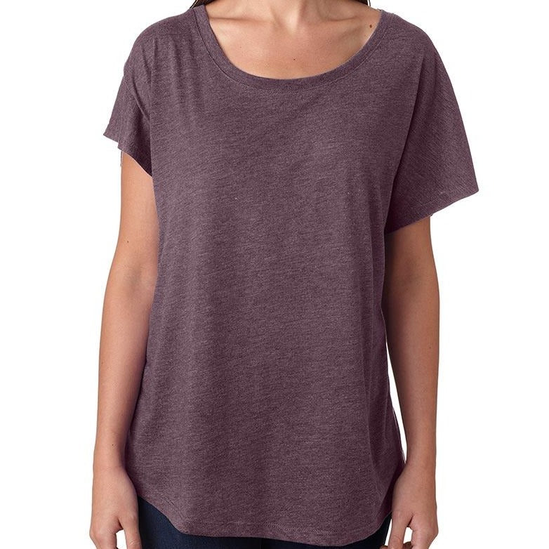 Custom printed - Womens Triblend Dolman (Purple) Shirt Alternative 