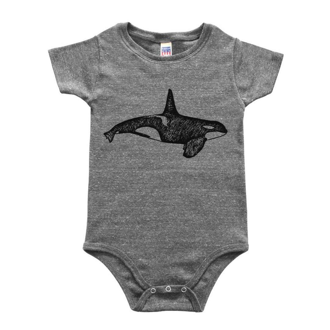 Orca - Kids Triblend Onesie (Vintage Grey) Kids Andrew 