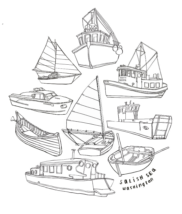 Boats of the Salish Sea Design Brooke 