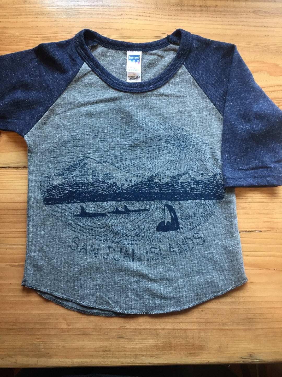 Mt. Baker - Infant baseball tee (Grey/Navy) Infant Kate