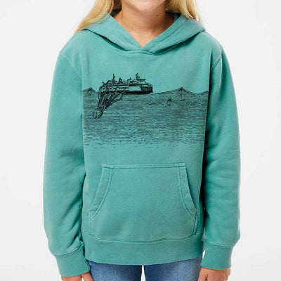 Kraken - Youth Pigment-Dyed Hoodie (Mint) Youth_Printed Independent Trading Co. 