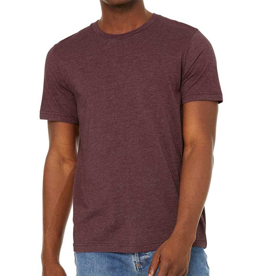 Unisex 50/50 Sueded T-Shirt (Heather Maroon) Shirt AlphaBroder 