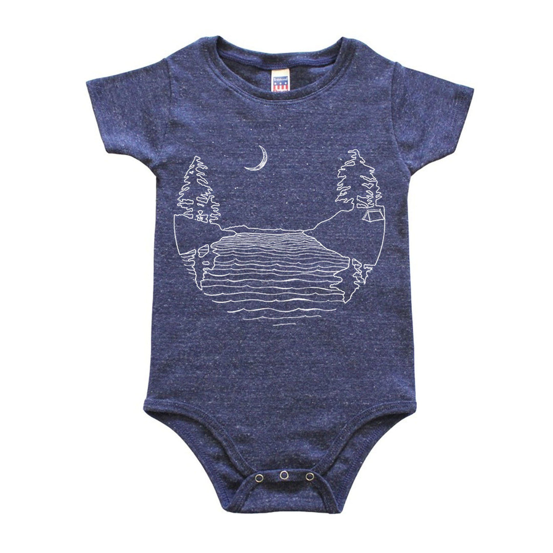 Islands at Night - Triblend Onesie - Navy Kids Andrew 