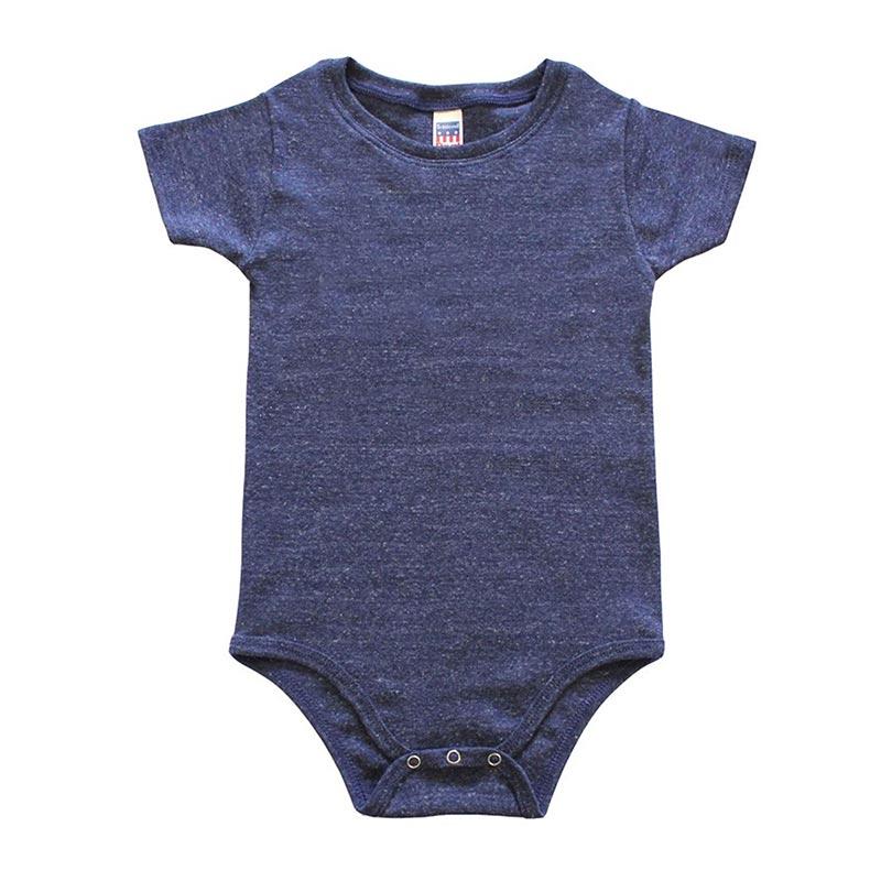 Custom printed - Infant triblend onesie (Navy) Onesie Royal 