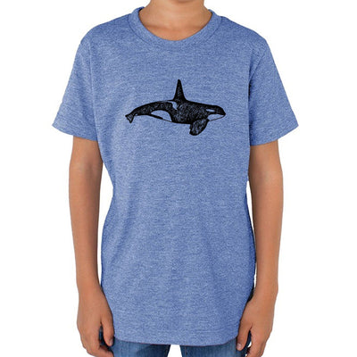 Orca - Kids triblend t-shirt (L.blue) Shirt Printshop Northwest