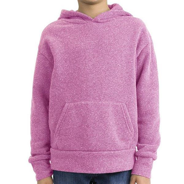Custom printed - Kids Triblend Pullover Hoodie (Purple) Shirt Alternative 