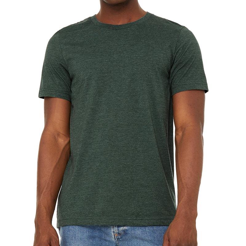 Custom printed - Unisex 50/50 Sueded T-shirt (Heather Forest) Shirt Alternative 