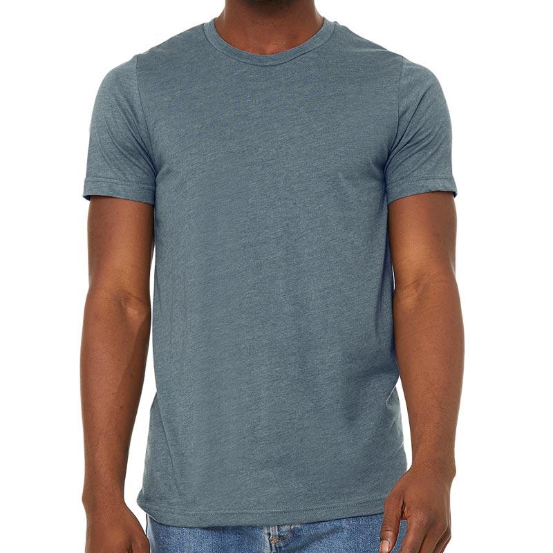 Custom printed - Unisex 50/50 Sueded T-shirt (Heather Slate) Shirt Alternative 