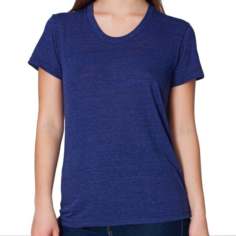 Custom printed - Womens Triblend T-shirt (Indigo) Shirt Alternative 