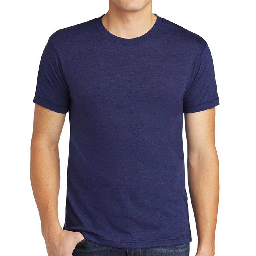 Unisex Triblend Track T-Shirt (Indigo) Unisex_Shirt Warehouse 